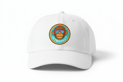White Baseball Cap Front View
