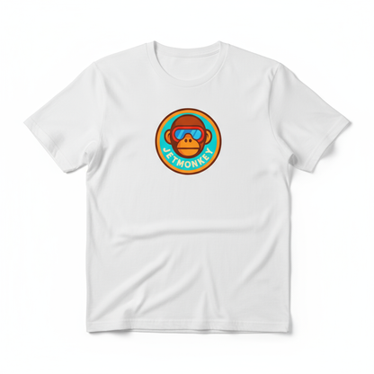 White T-Shirt with Jet Monkey Logo